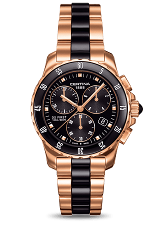 Certina DS First Lady Ceramic Chrono Rose Bracelet