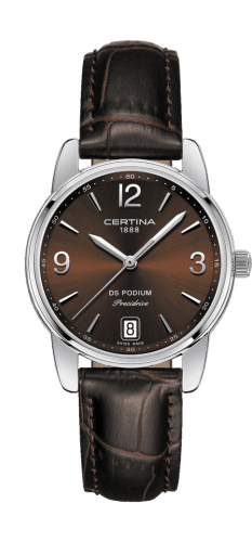 Certina DS Podium 33 Stainless Steel / Brown / Strap