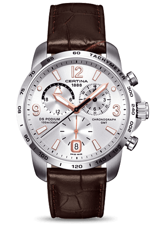 Certina DS Podium Big Size Chrono GMT Silver