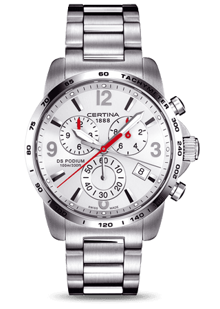 Certina DS Podium Big Size Chrono Silver Bracelet