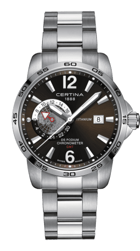 Certina DS Podium GMT Titanium / Grey / Bracelet