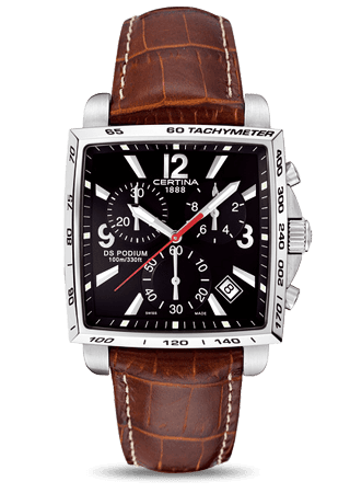 Certina DS Podium Square Chronograph Black