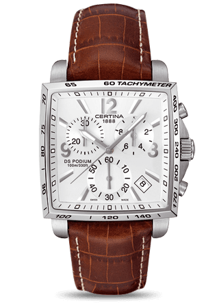 Certina DS Podium Square Chronograph Silver