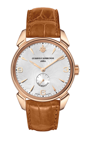 Cuervo y Sobrinos Historiador Flameante Rose Gold / Silver / Alligator