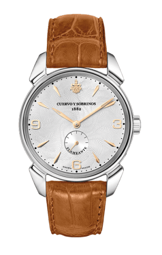 Cuervo y Sobrinos Historiador Flameante Stainless Steel / Silver / Alligator