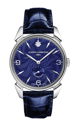 Cuervo y Sobrinos Historiador Flameante Stainless Steel / Silver / Alligator