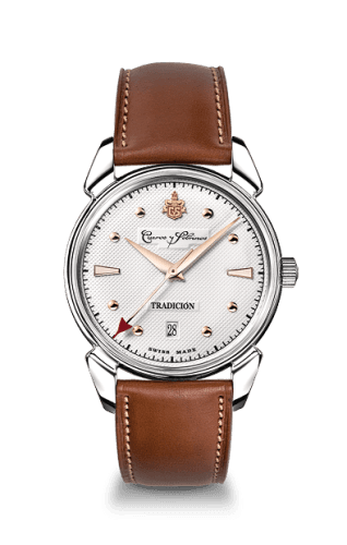 Cuervo y Sobrinos Historiador Tradición Stainless Steel / Silver / Alligator