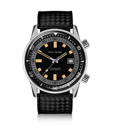 Dan Henry Dan Henry 1970 Automatic Diver 40 Black-Grey / Stainless Steel