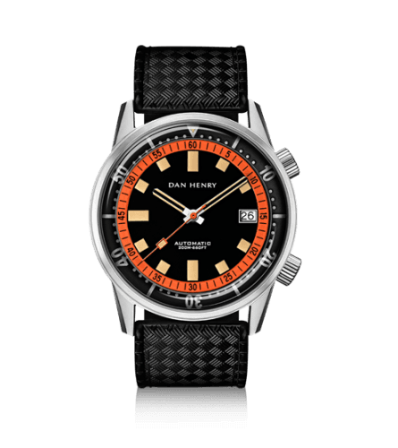 Dan Henry Dan Henry 1970 Automatic Diver 40 Black-Orange / Stainless Steel