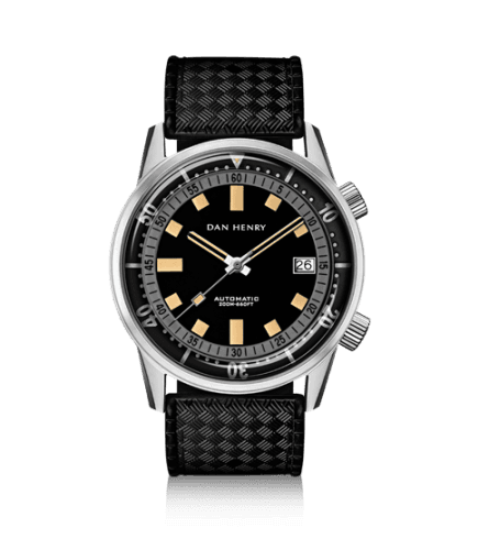 Dan Henry Dan Henry 1970 Automatic Diver 44 Black-Grey / Stainless Steel