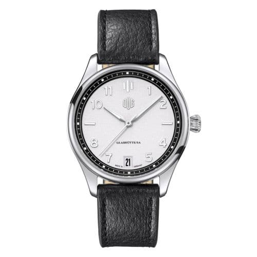Deutsche Uhrenmanufaktur Glashütte Purist Typ 2 Datum Stainless Steel / White