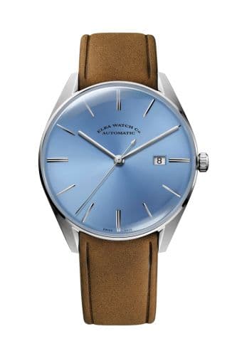Elka Watch Co. D-Series Stainless Steel / Baby Blue / Leather