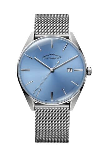 Elka Watch Co. D-Series Stainless Steel / Baby Blue / Milanese