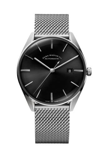 Elka Watch Co. D-Series Stainless Steel / Black / Milanese