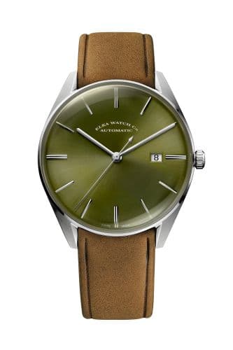 Elka Watch Co. D-Series Stainless Steel / Green / Leather