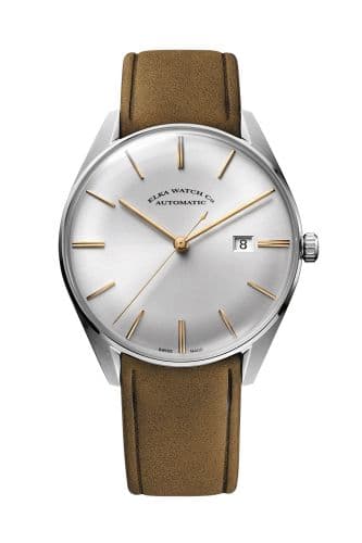 Elka Watch Co. D-Series Stainless Steel / Silver / Leather