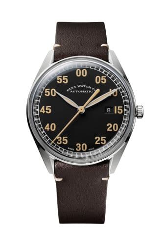 Elka Watch Co. X-Series Stainless Steel / Black / Leather