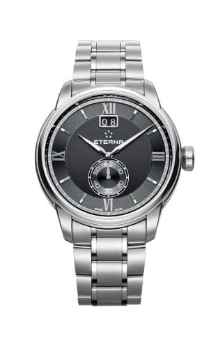 Eterna Adventic Quartz Big Date Black / Bracelet