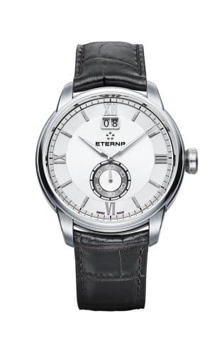 Eterna Adventic Quartz Big Date Silver / Strap