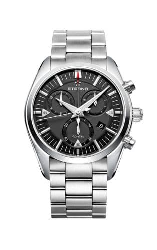 Eterna KonTiki Quartz Chronograph Black / Bracelet