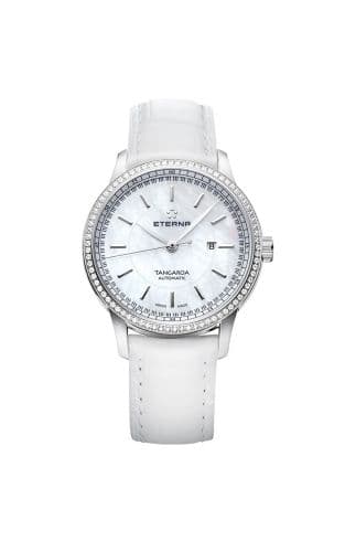 Eterna Tangaroa Three-Hands Lady Diamond / White Strap