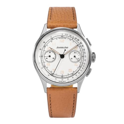 Excelsior Park Chronograph Stainless Steel / White / Brown Matte
