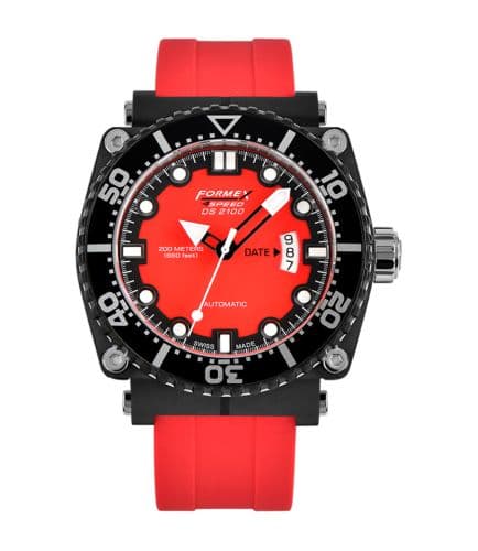 Formex Diver Automatic Red / Rubber