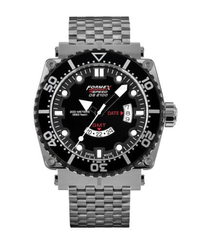 Formex Diver Quartz GMT Black / Bracelet