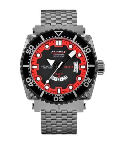 Formex Diver Quartz GMT Black - Red / Bracelet