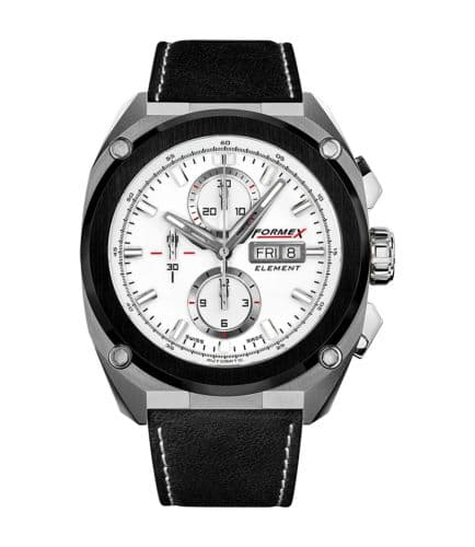 Formex Element Automatic Chronograph Ceramic Bezel / White / Calf