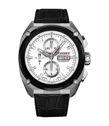 Formex Element Automatic Chronograph Ceramic Bezel / White / Croco