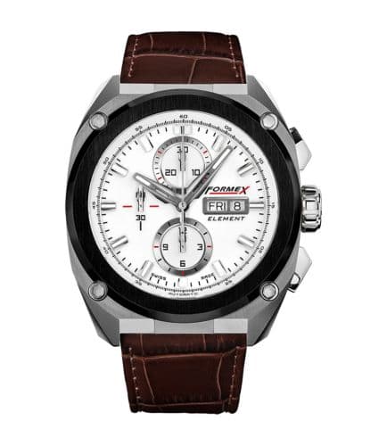 Formex Element Automatic Chronograph Ceramic Bezel / White / Croco