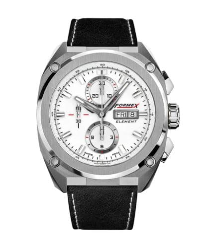 Formex Element Automatic Chronograph Full Steel / White / Calf