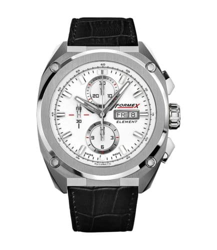 Formex Element Automatic Chronograph Full Steel / White / Croco
