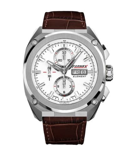 Formex Element Automatic Chronograph Full Steel / White / Croco