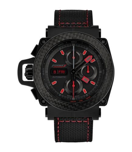 Formex Motorsport Automatic Chronograph PVD / Carbon Bezel / Black / Limited Edition / Calf