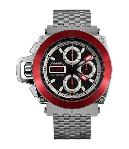 Formex Motorsport Automatic Chronograph Red Bezel / Black / Bracelet