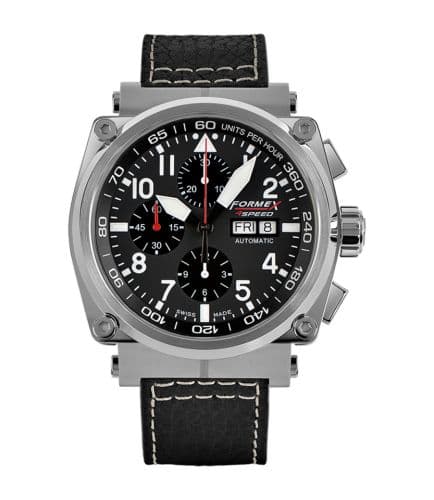 Formex Pilot Automatic Chronograph Black / Calf