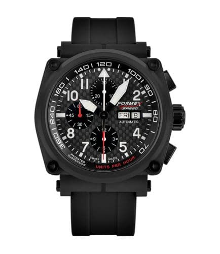 Formex Pilot Automatic Chronograph PVD / Carbon Fibre / Limited Edition / Rubber