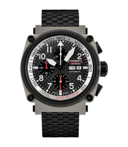 Formex Pilot Automatic Chronograph Sandblasted / Carbon Fibre / Bracelet