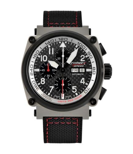 Formex Pilot Automatic Chronograph Sandblasted / Carbon Fibre / Calf
