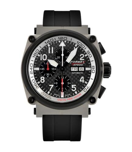 Formex Pilot Automatic Chronograph Sandblasted / Carbon Fibre / Rubber