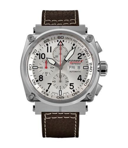 Formex Pilot Automatic Chronograph Silver / Calf