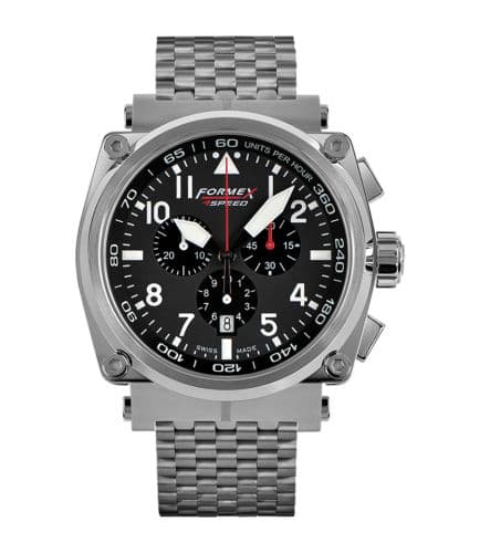 Formex Pilot Quartz Chronograph Black / Bracelet