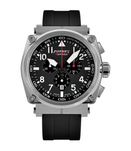 Formex Pilot Quartz Chronograph Black / Rubber
