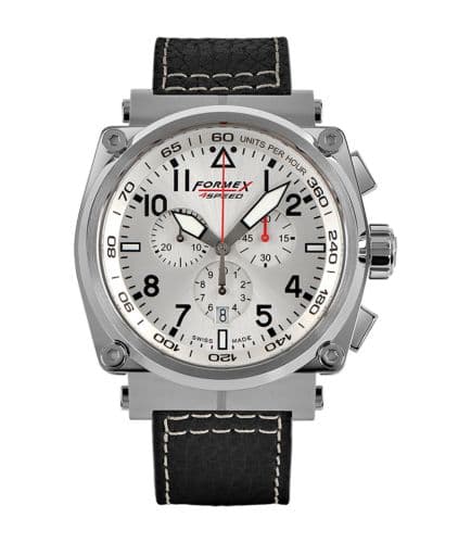 Formex Pilot Quartz Chronograph Silver / Calf