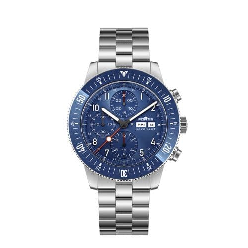Fortis Novonaut N-42 Cobalt Blue Edition / Block Bracelet