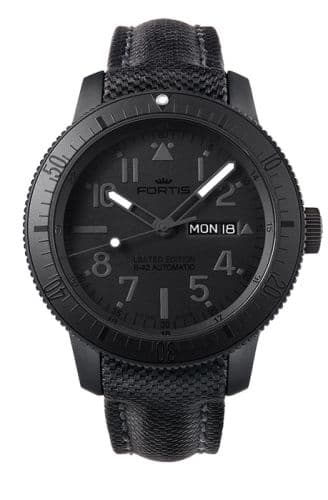 Fortis Official Cosmonauts Day-Date Pitch Black