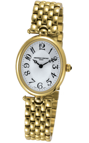Frederique Constant Art Deco Oval Yellow Gold / Silver / Bracelet