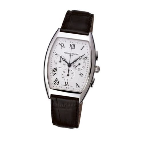Frederique Constant Art Deco Tonneau Chrono Quartz Stainless Steel / Silver